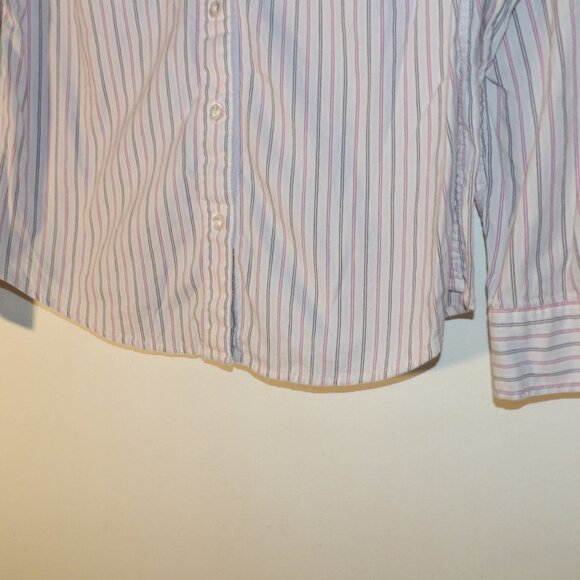 Izod Striped Long Sleeve Button Down Shirt Sz S - Picture 3 of 6